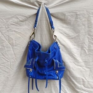 She+lo genuine leather purse blue